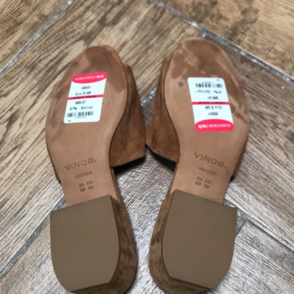 VINCE Tan Suede Mules, Size 8.5 - Picture 4 of 7